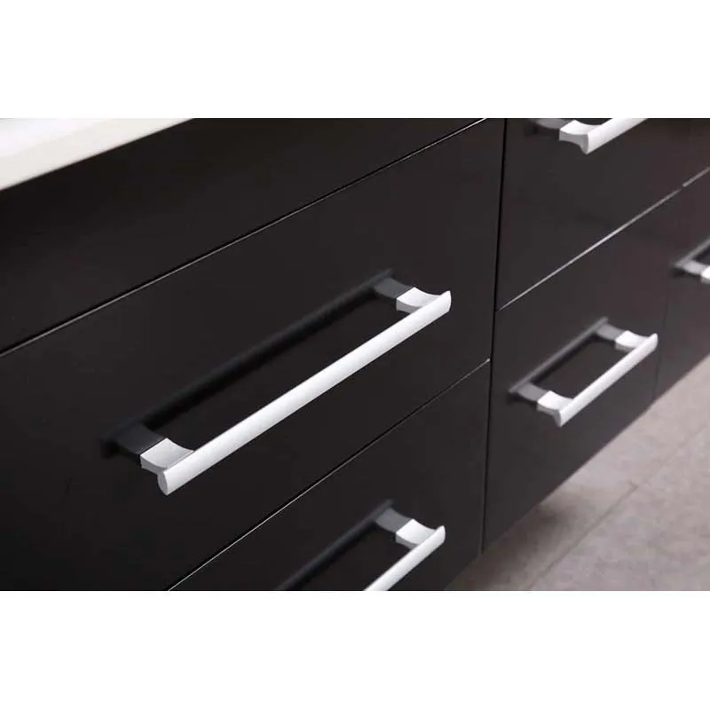 Design Element Springfield 53" Single Sink - Wall Mount Vanity Set in Espresso