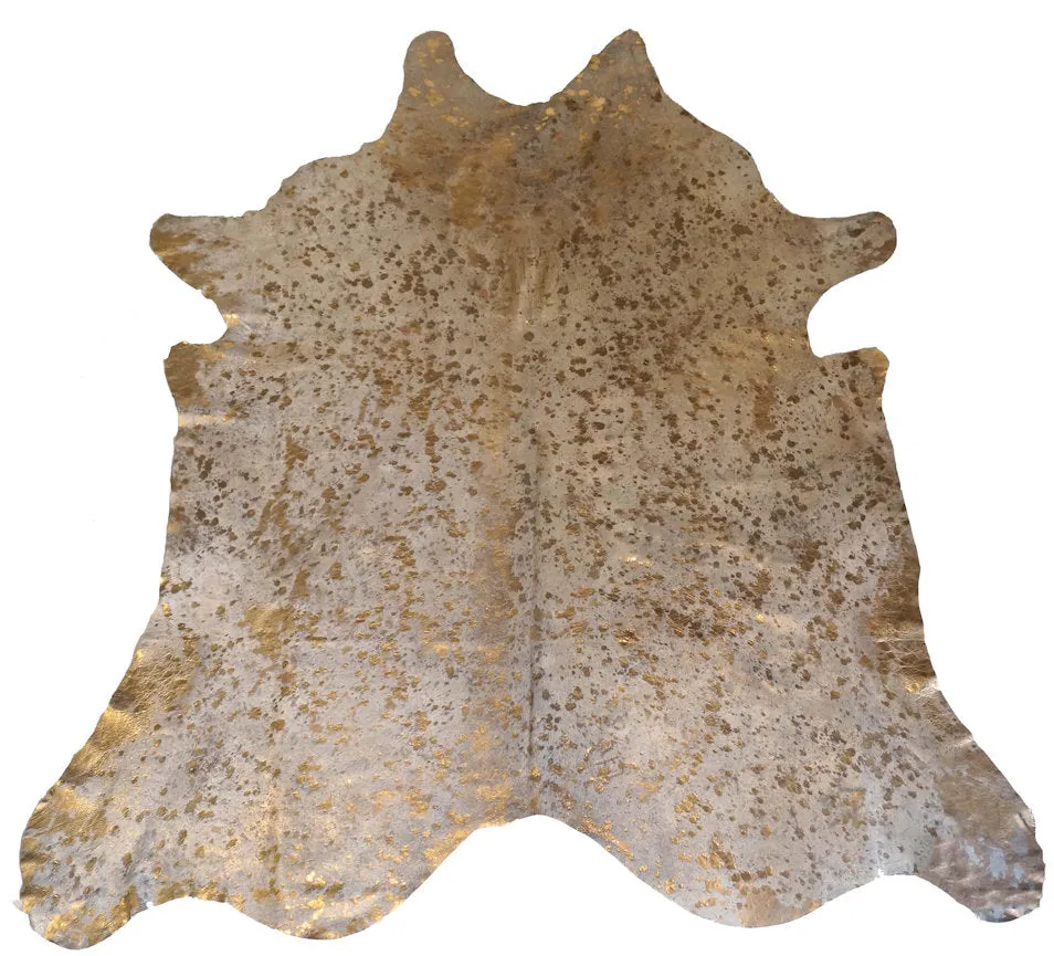 Designer Acid Washed Hide Rug - Gold