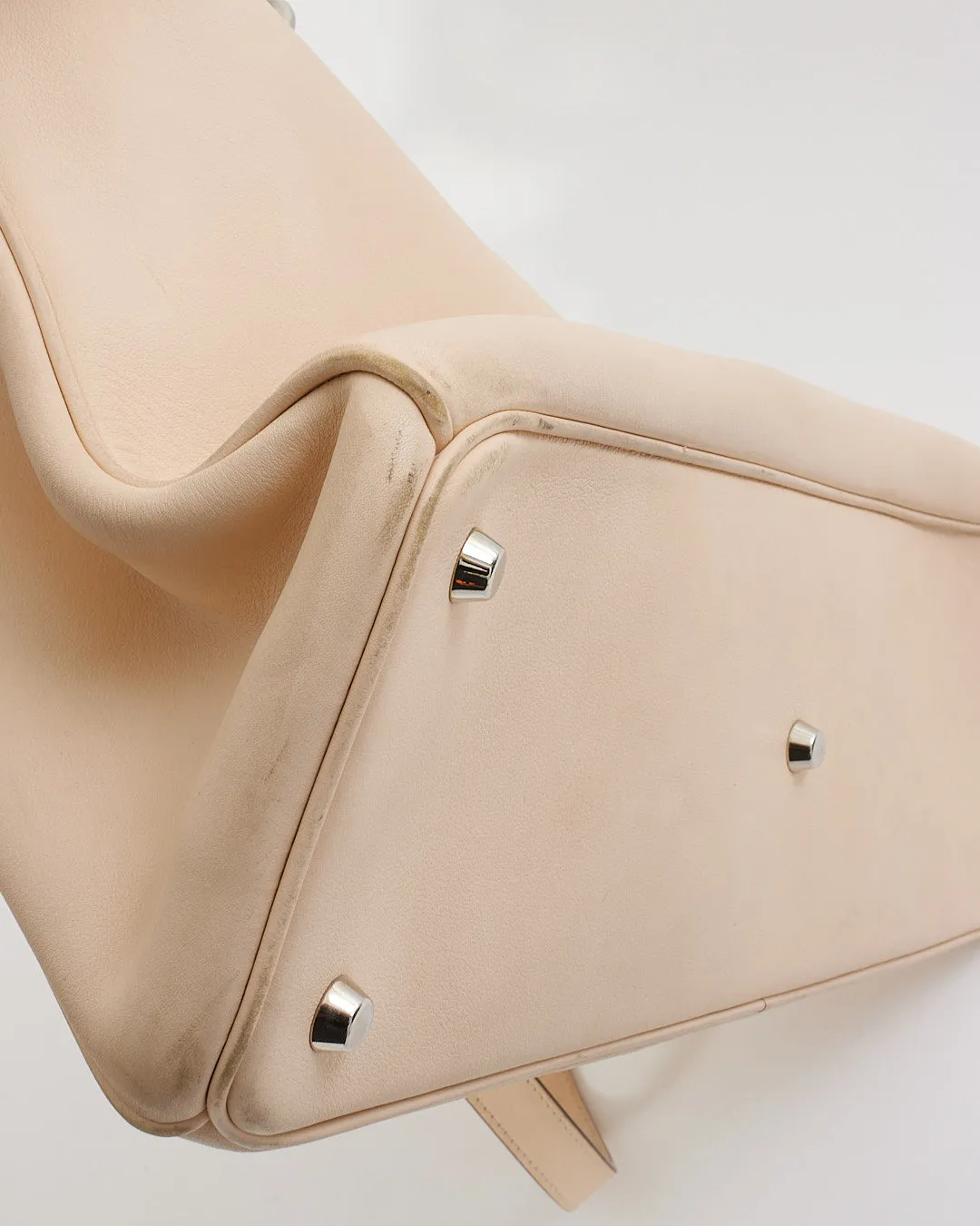 Dior White Leather Diorissimo Tote - with strap