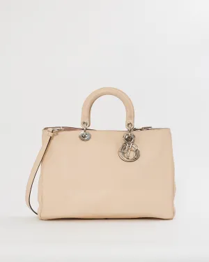 Dior White Leather Diorissimo Tote - with strap