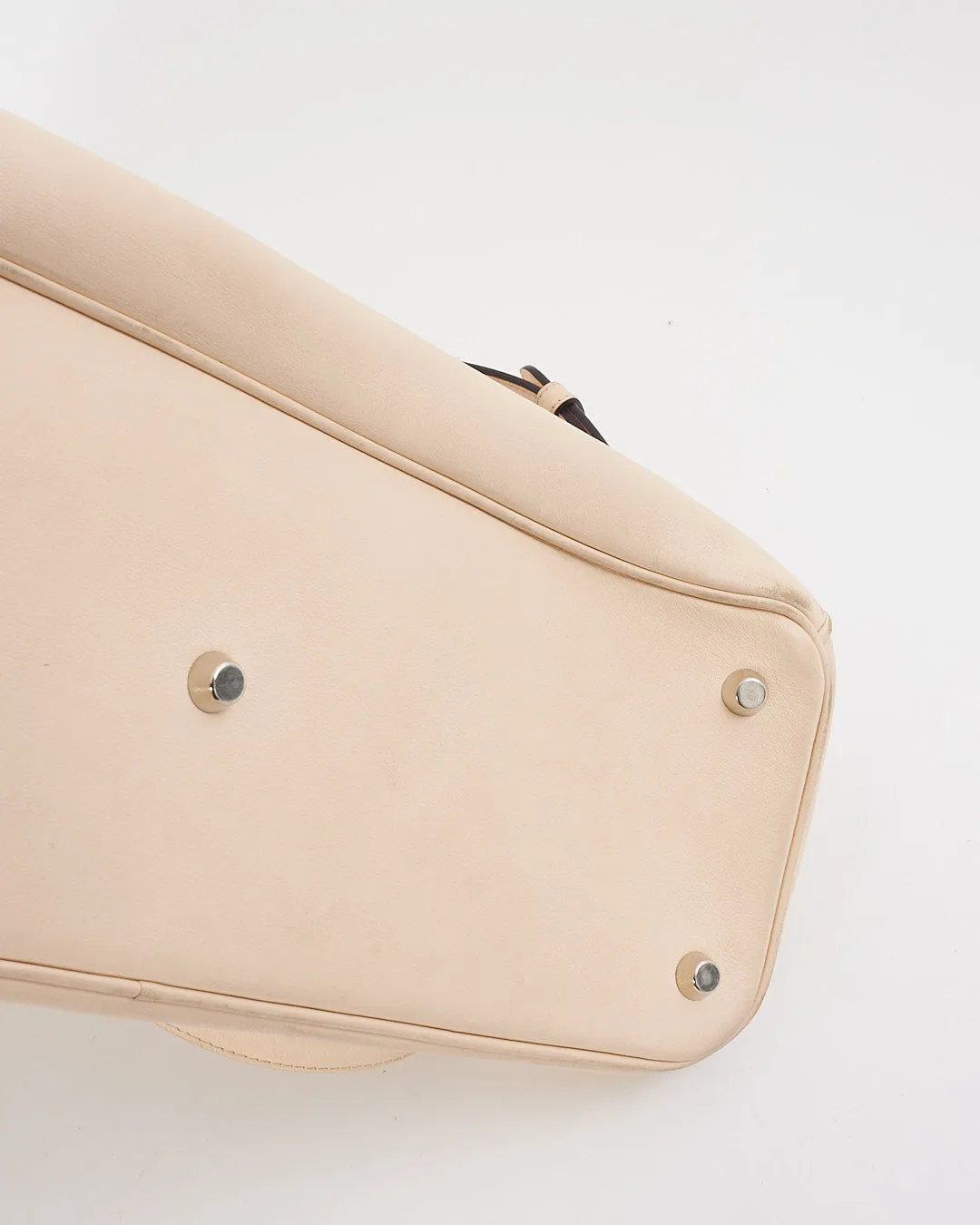 Dior White Leather Diorissimo Tote - with strap
