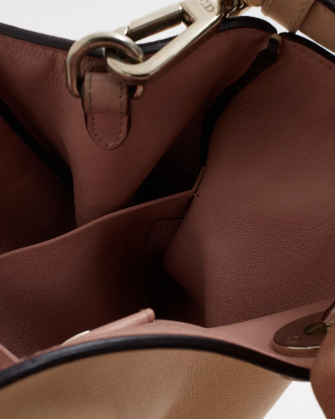 Dior White Leather Diorissimo Tote - with strap