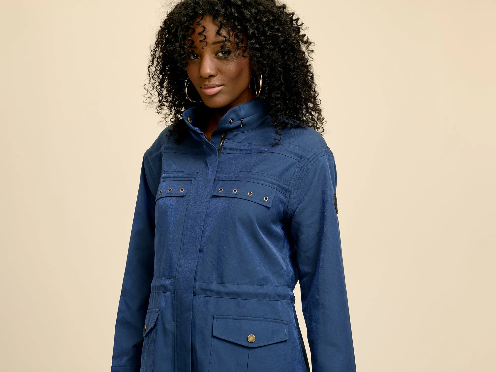 DIVIN - Parka bleu cosmos irisé