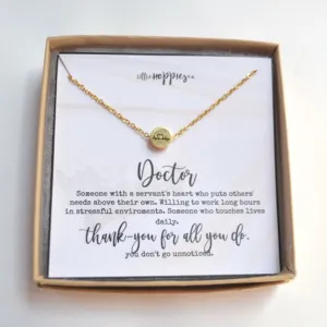 Doctor necklace, heartbeat necklace, Doctor gift, Gift for doctor, Medical student gift ideas, Gifts for medical students, Future doctor