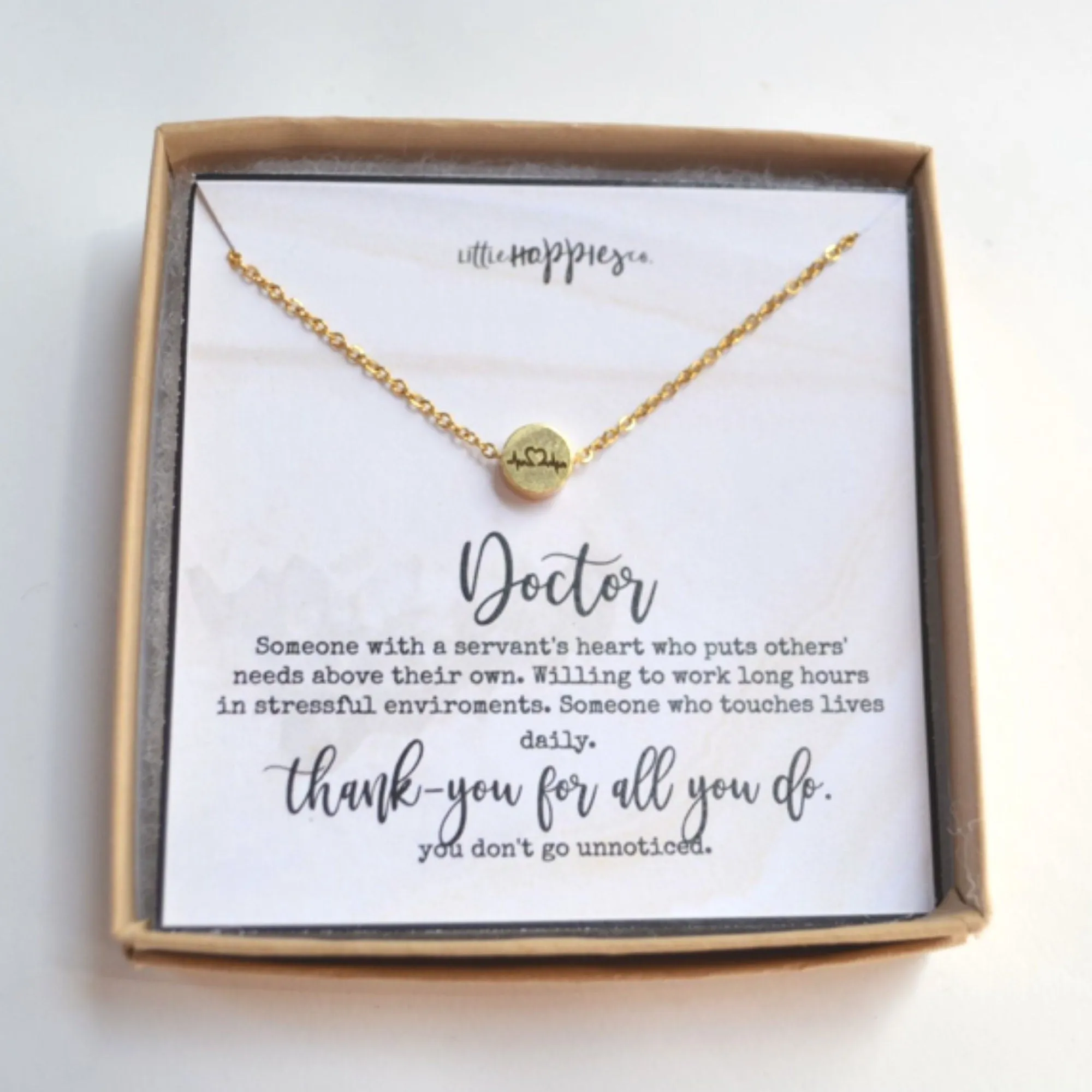 Doctor necklace, heartbeat necklace, Doctor gift, Gift for doctor, Medical student gift ideas, Gifts for medical students, Future doctor