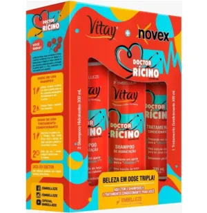 Doctor Rícino Castor Oil Oiliness Control Hair Treatment Kit 3x300ml - Embelezze