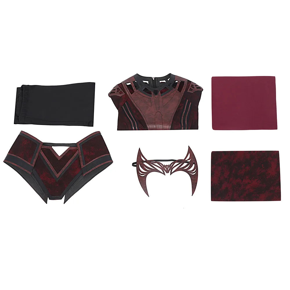 Doctor Strange in the Multiverse of Madness Scarlet Witch Wanda Cosplay Costumes Outfits Halloween Carnival Suit