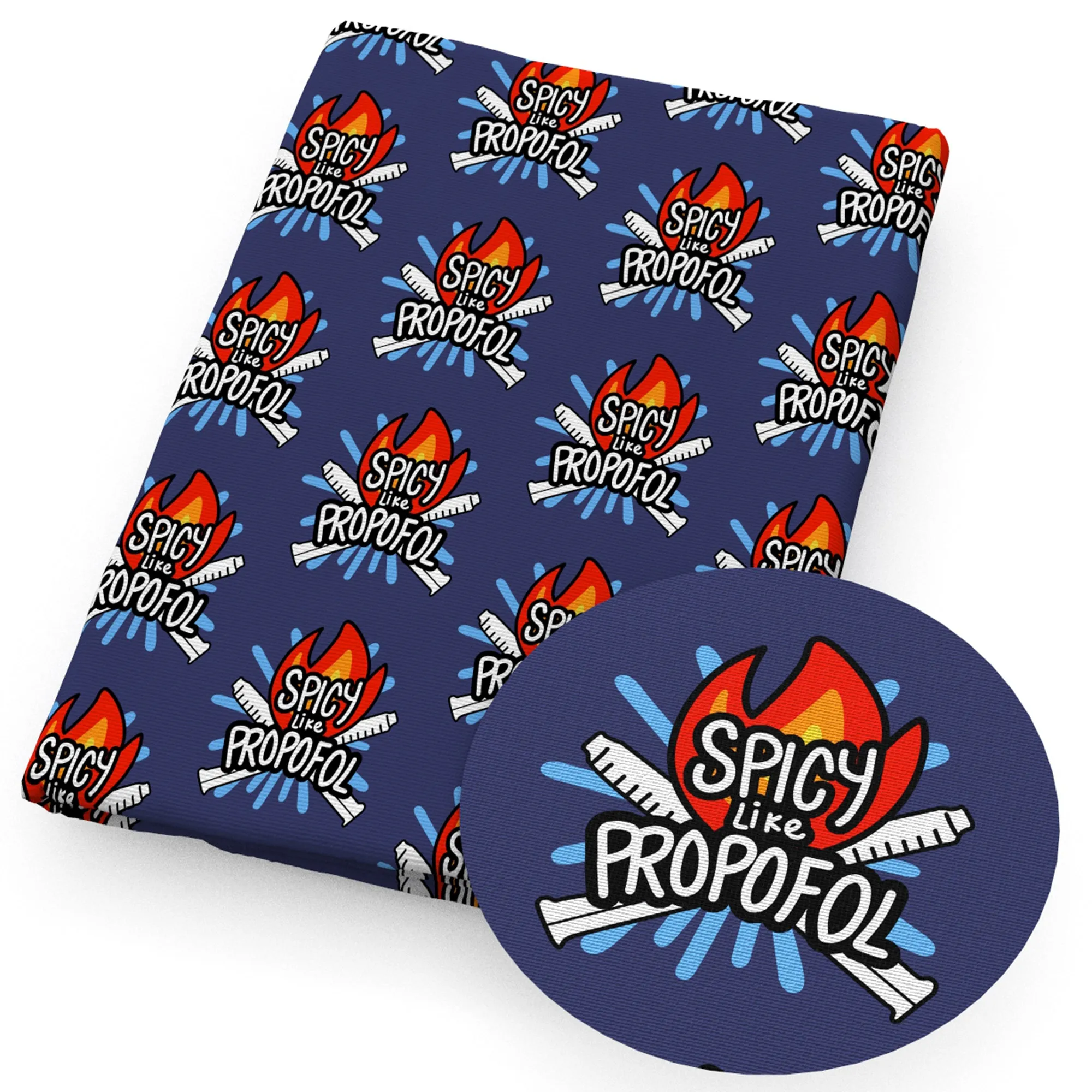 Doctor Theme Printed Fabric