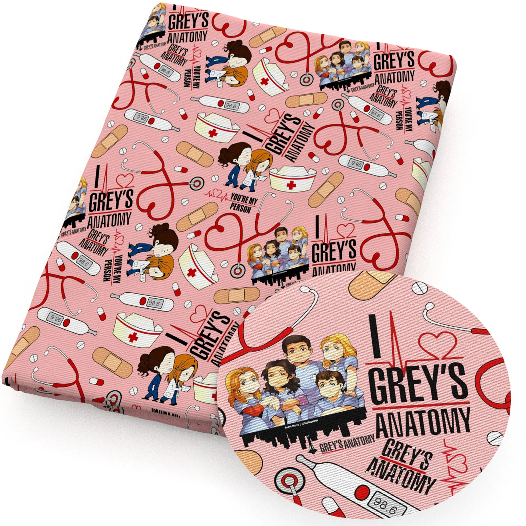 Doctor Theme Printed Fabric
