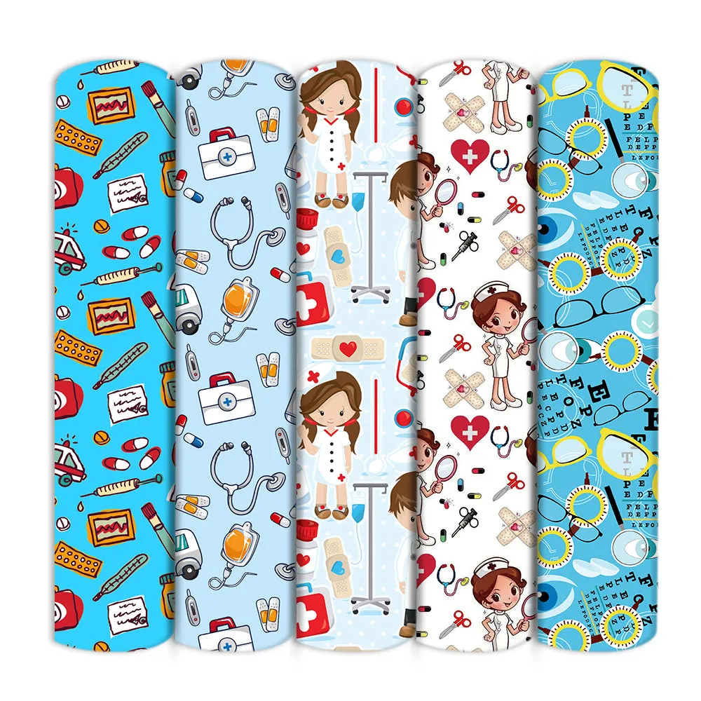 Doctor Theme Printed Fabric