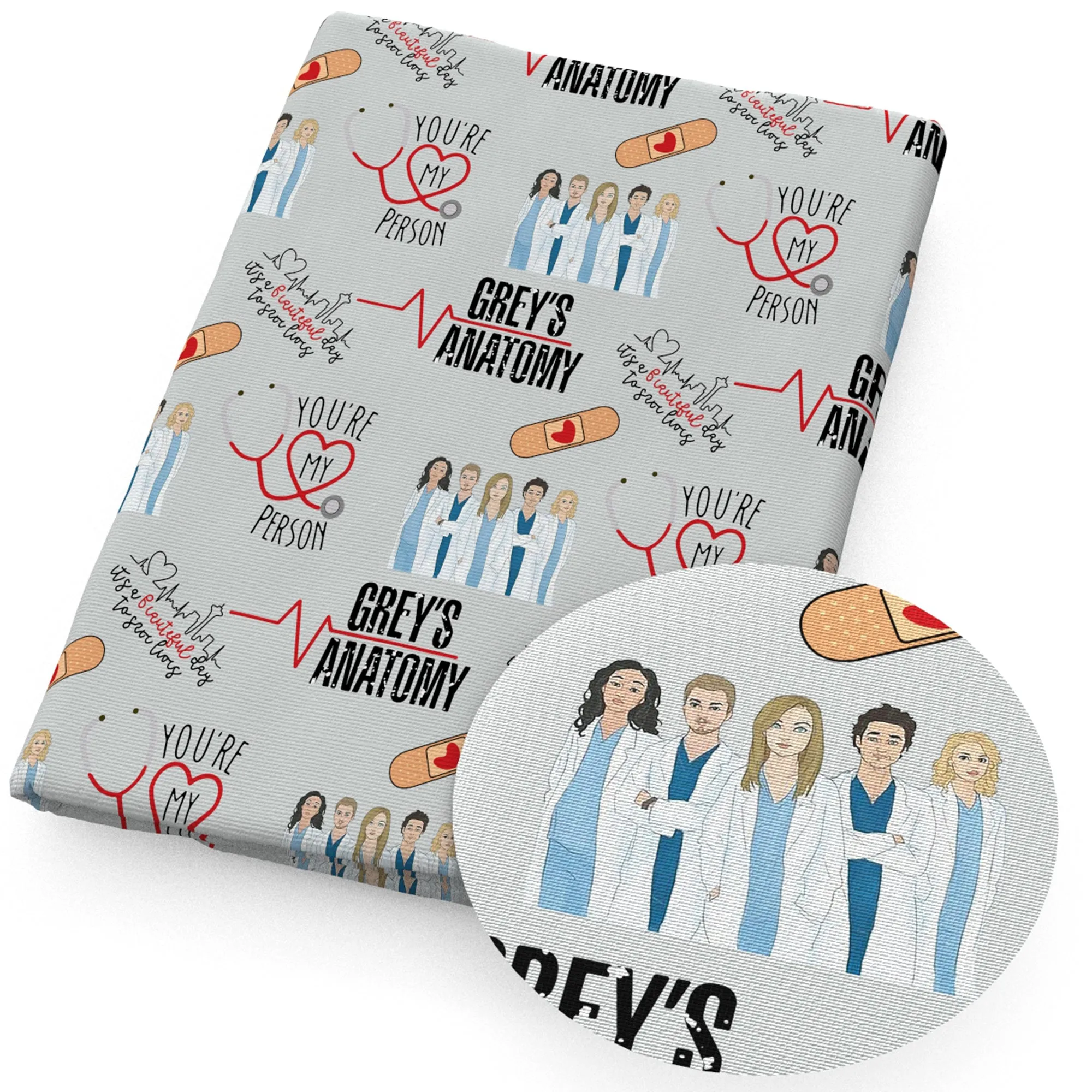 Doctor Theme Printed Fabric