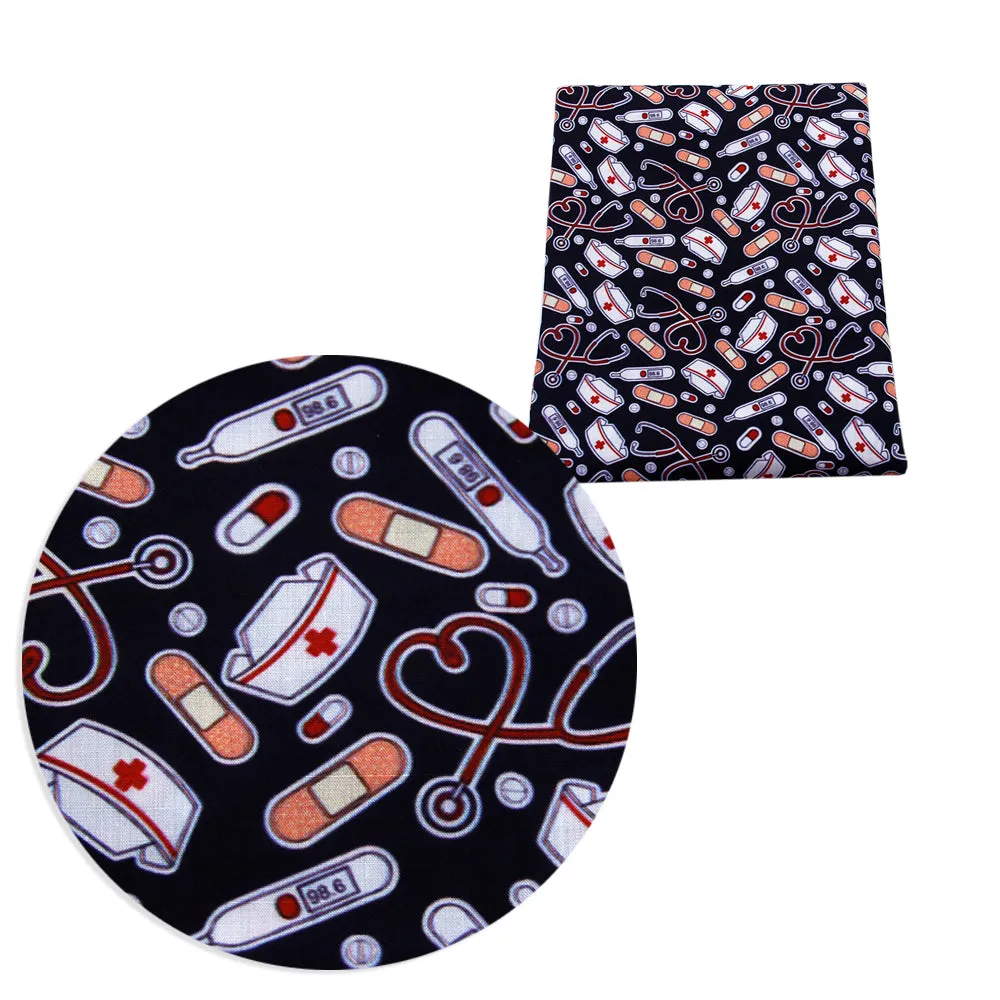 Doctor Theme Printed Fabric