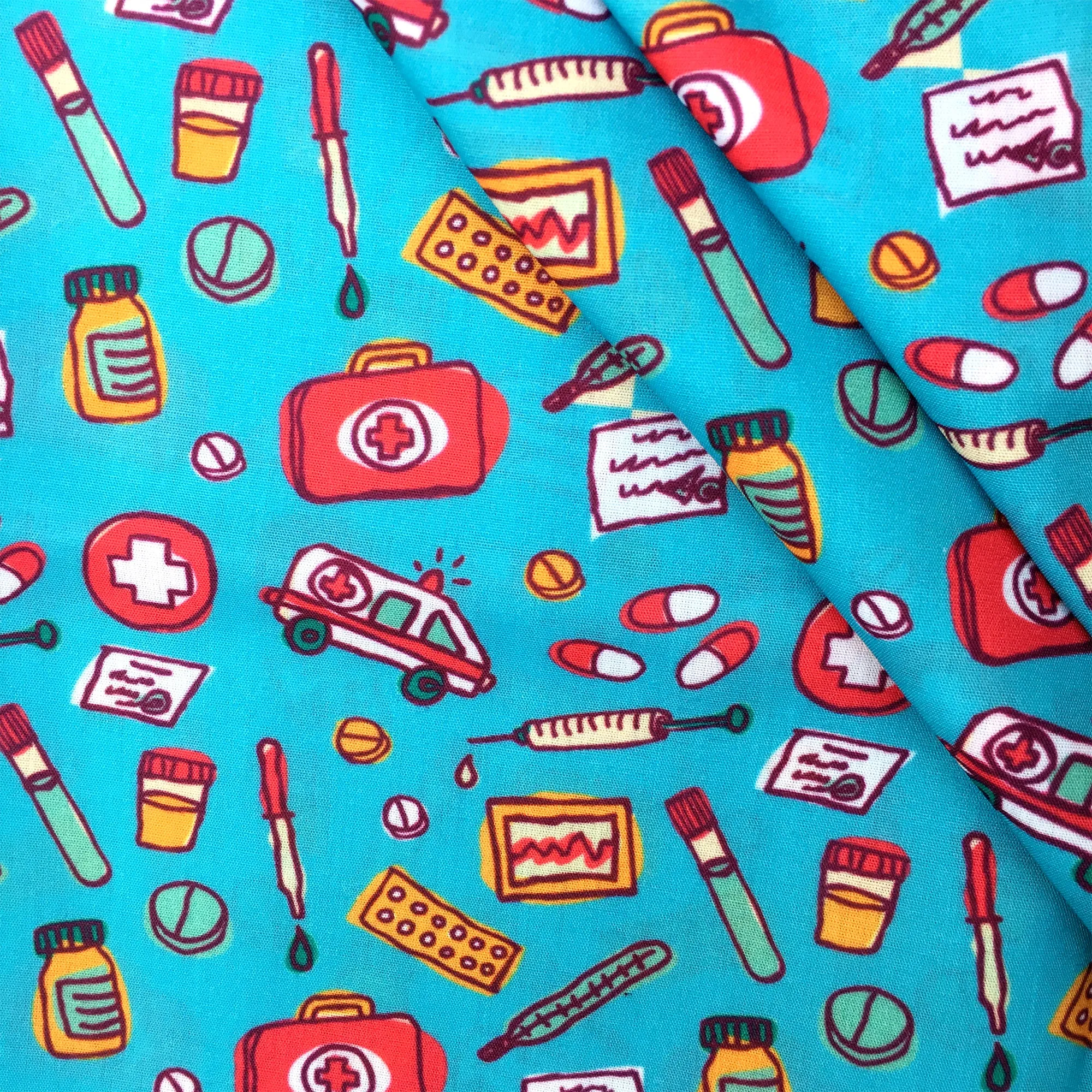 Doctor Theme Printed Fabric