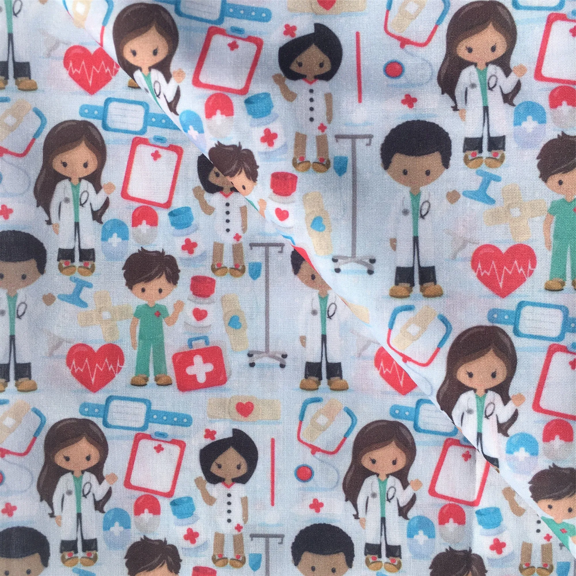 Doctor Theme Printed Fabric