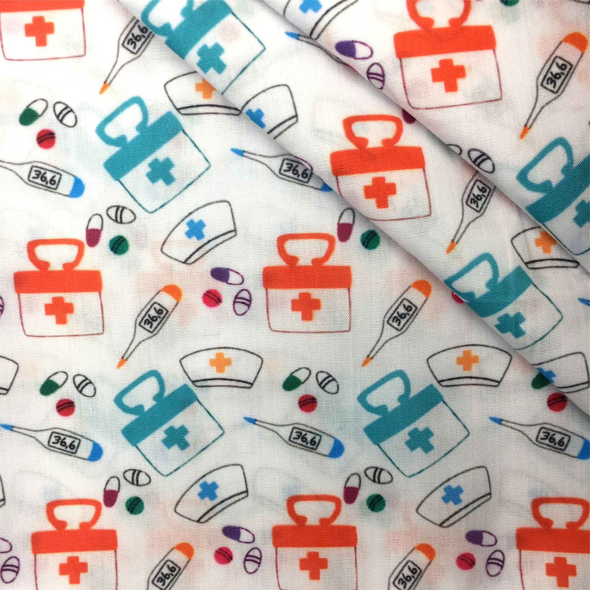 Doctor Theme Printed Fabric