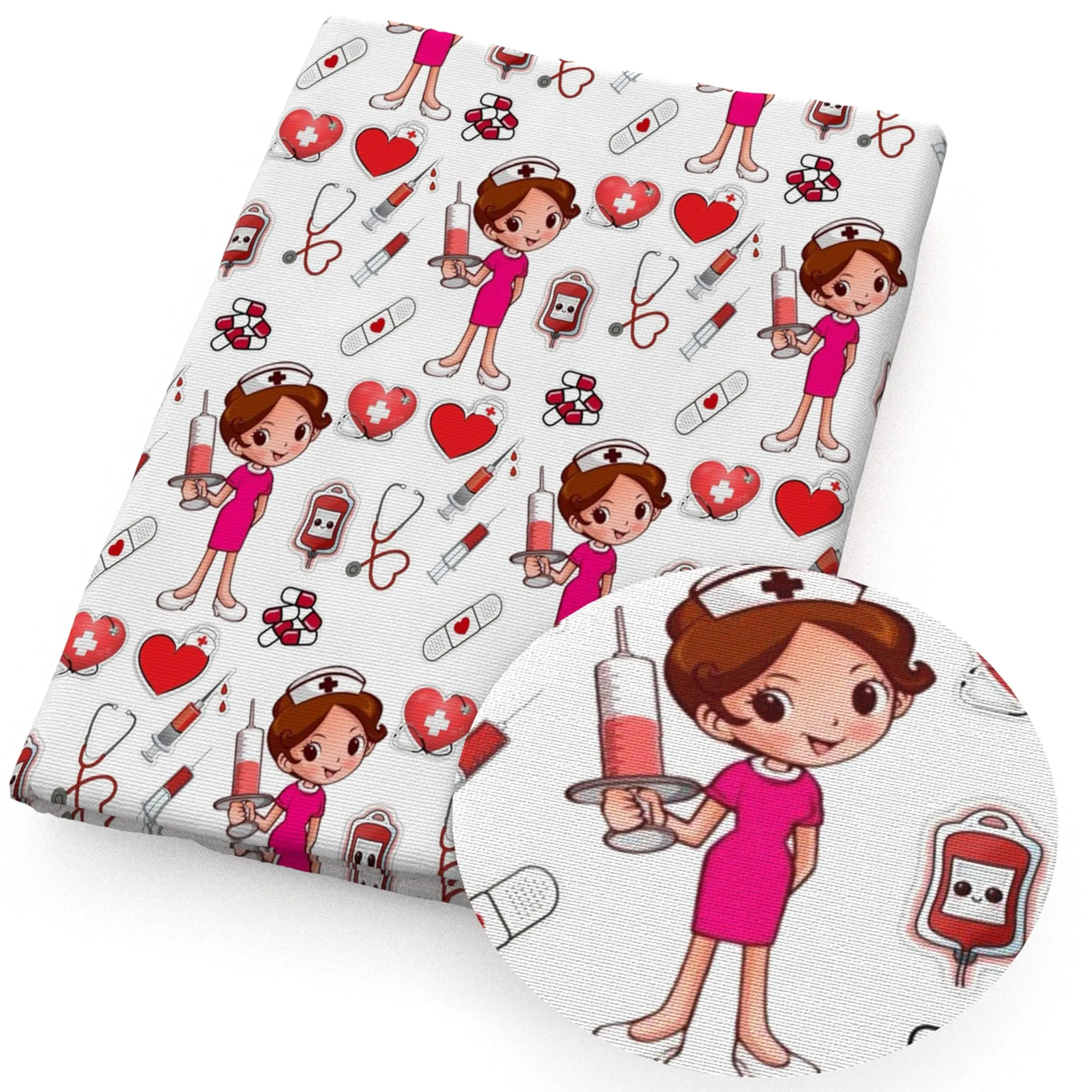 Doctor Theme Printed Fabric
