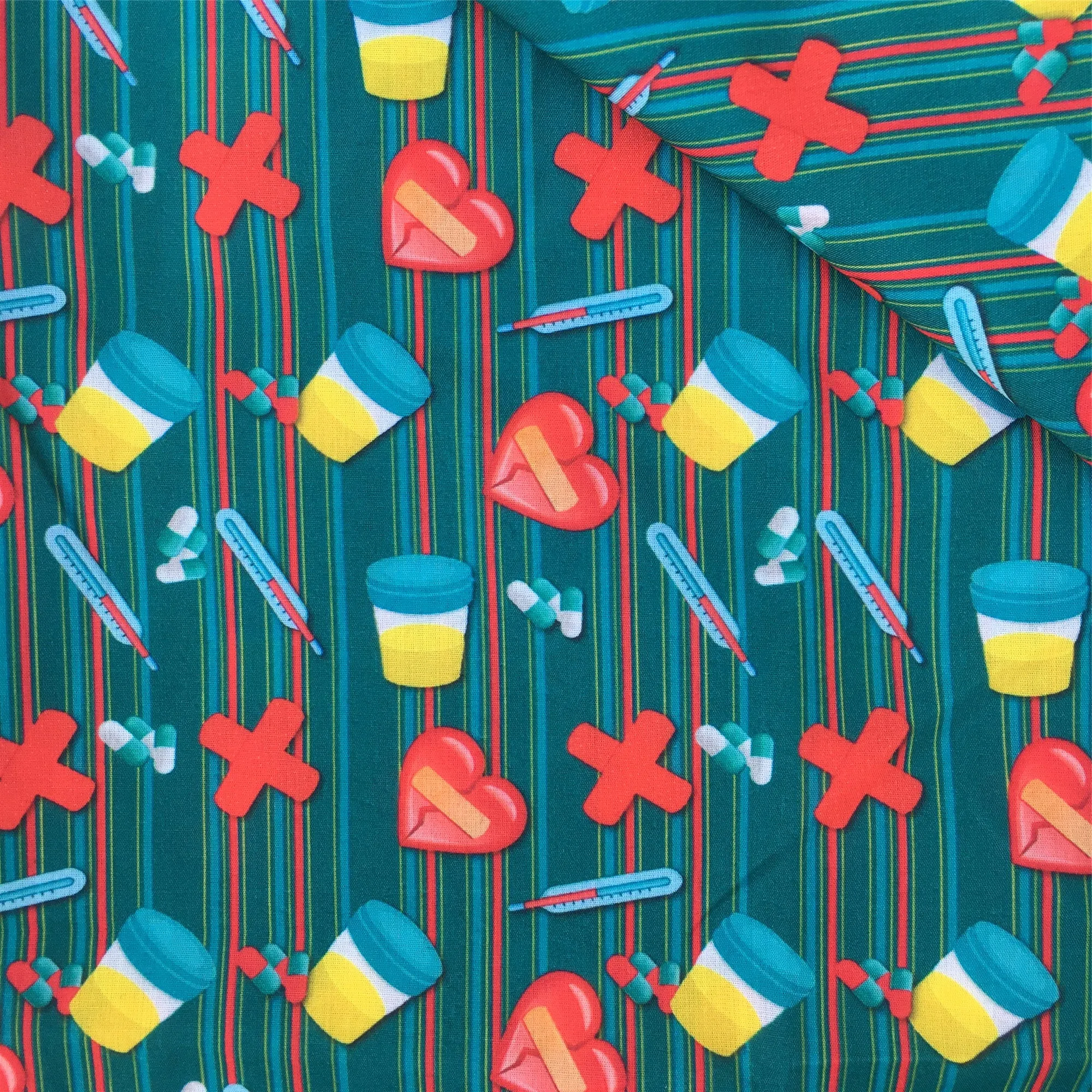 Doctor Theme Printed Fabric