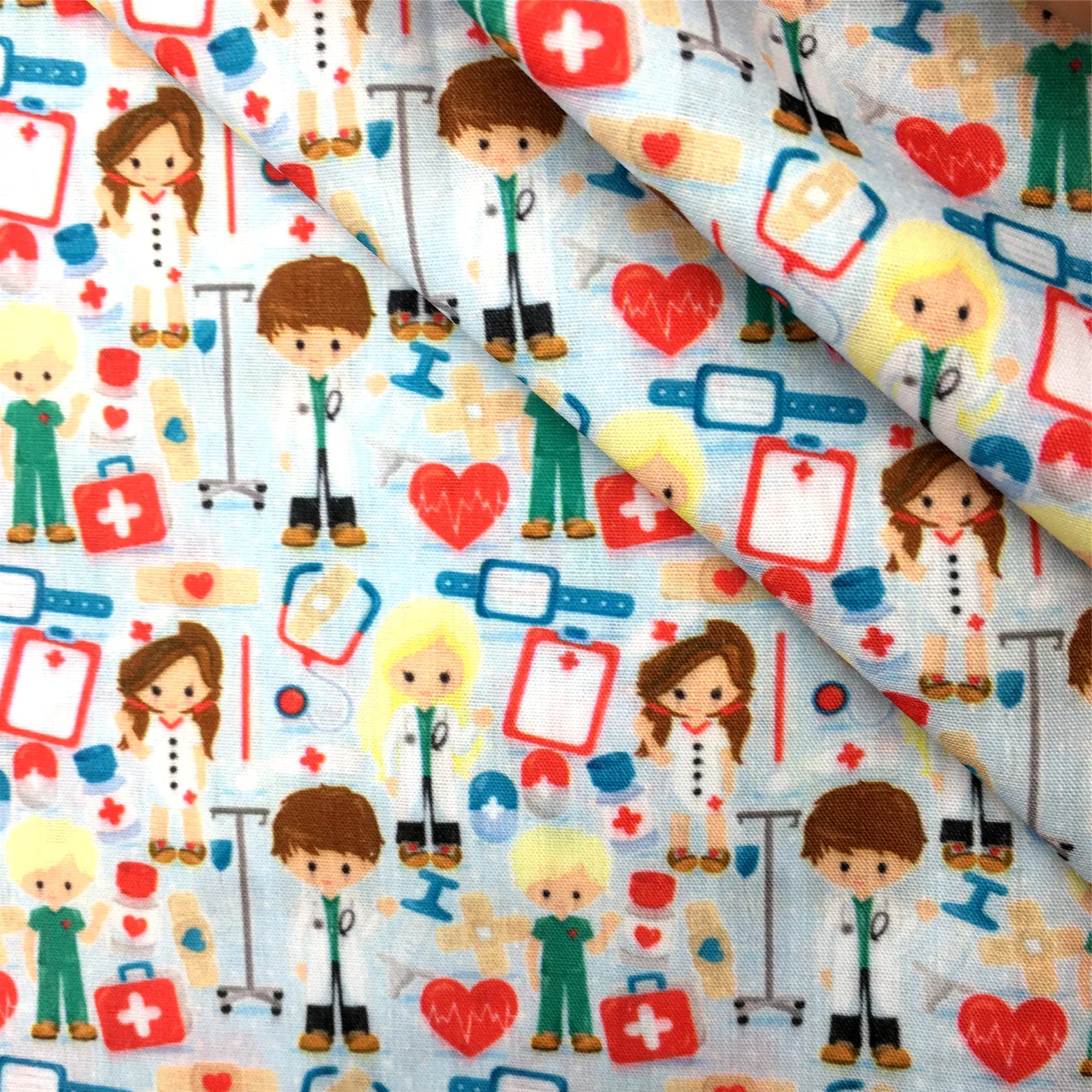 Doctor Theme Printed Fabric