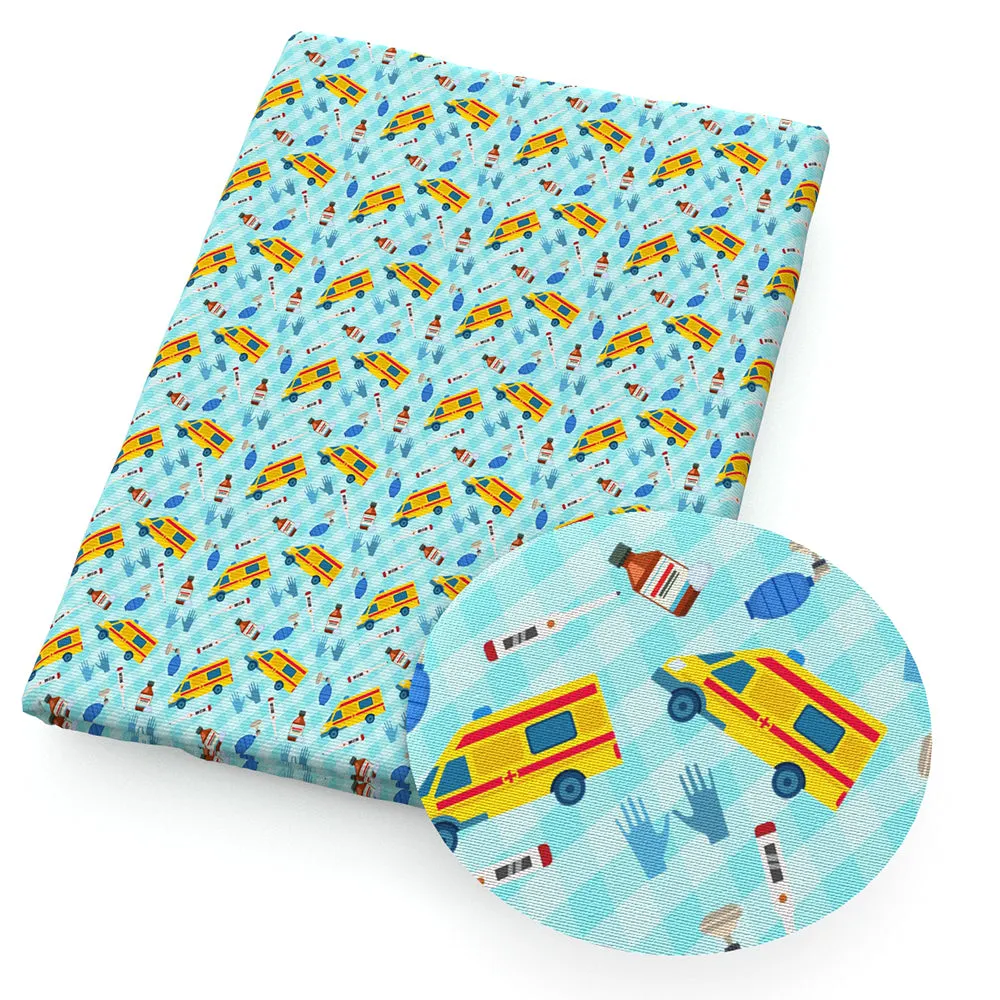 Doctor Theme Printed Fabric