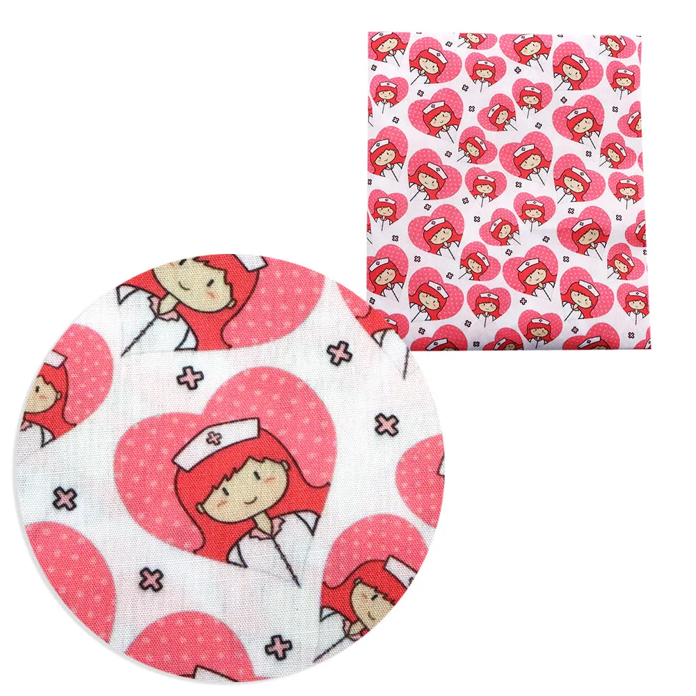 Doctor Theme Printed Fabric