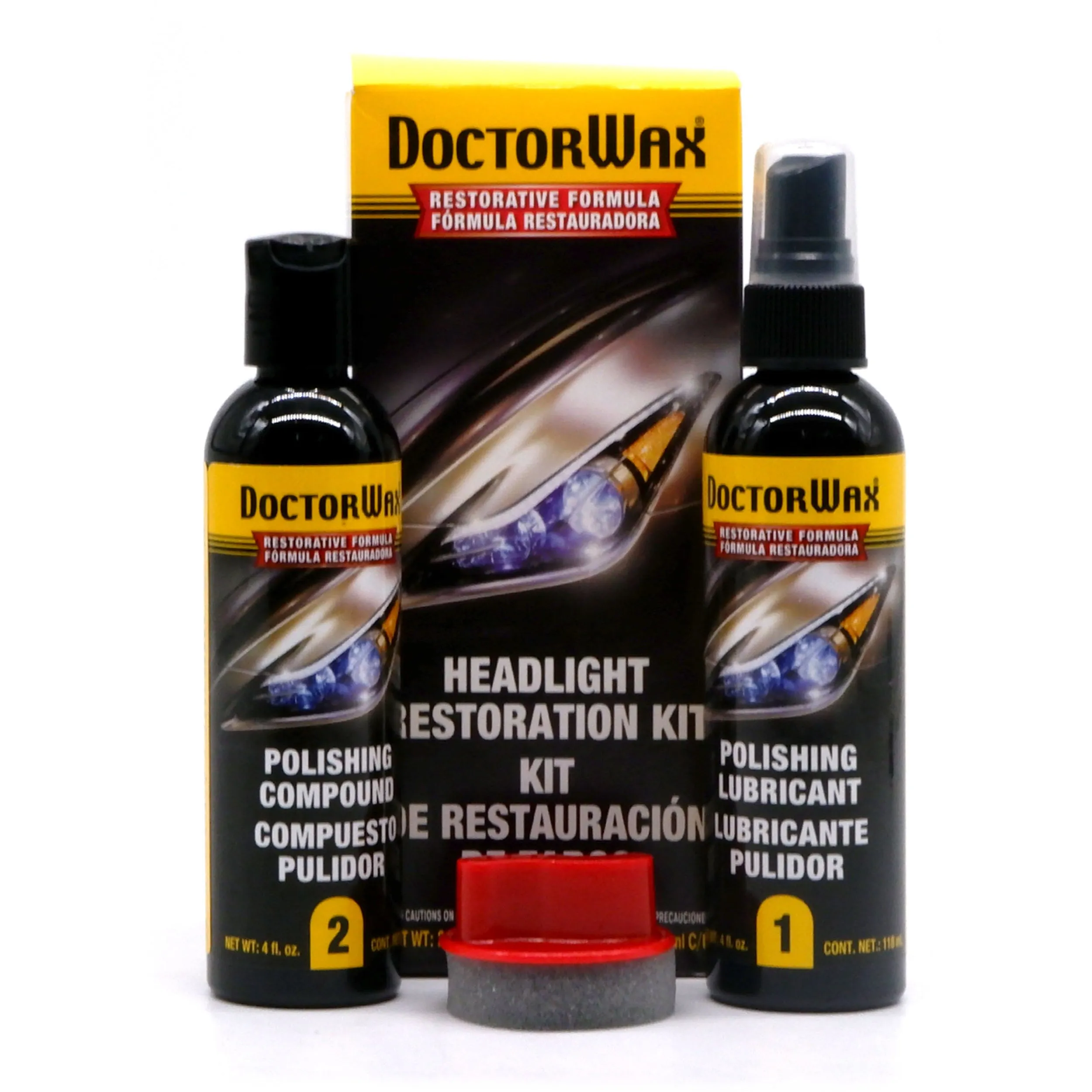 Doctor Wax Headlight Restoration Kit 2 X 4fl. Oz. 2 X 118 mL