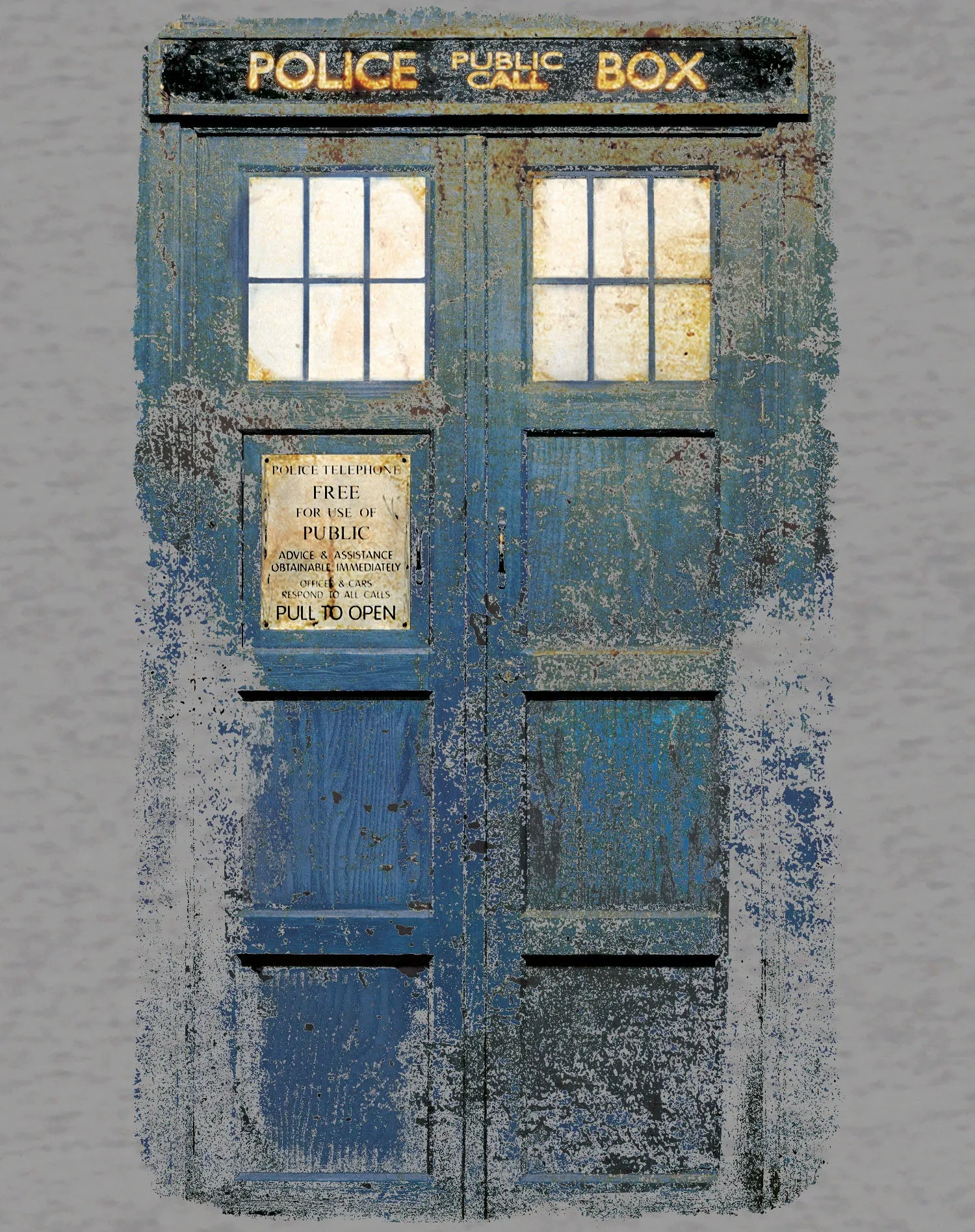 Doctor Who Cosplay Tardis Distressed Official Men's T-shirt