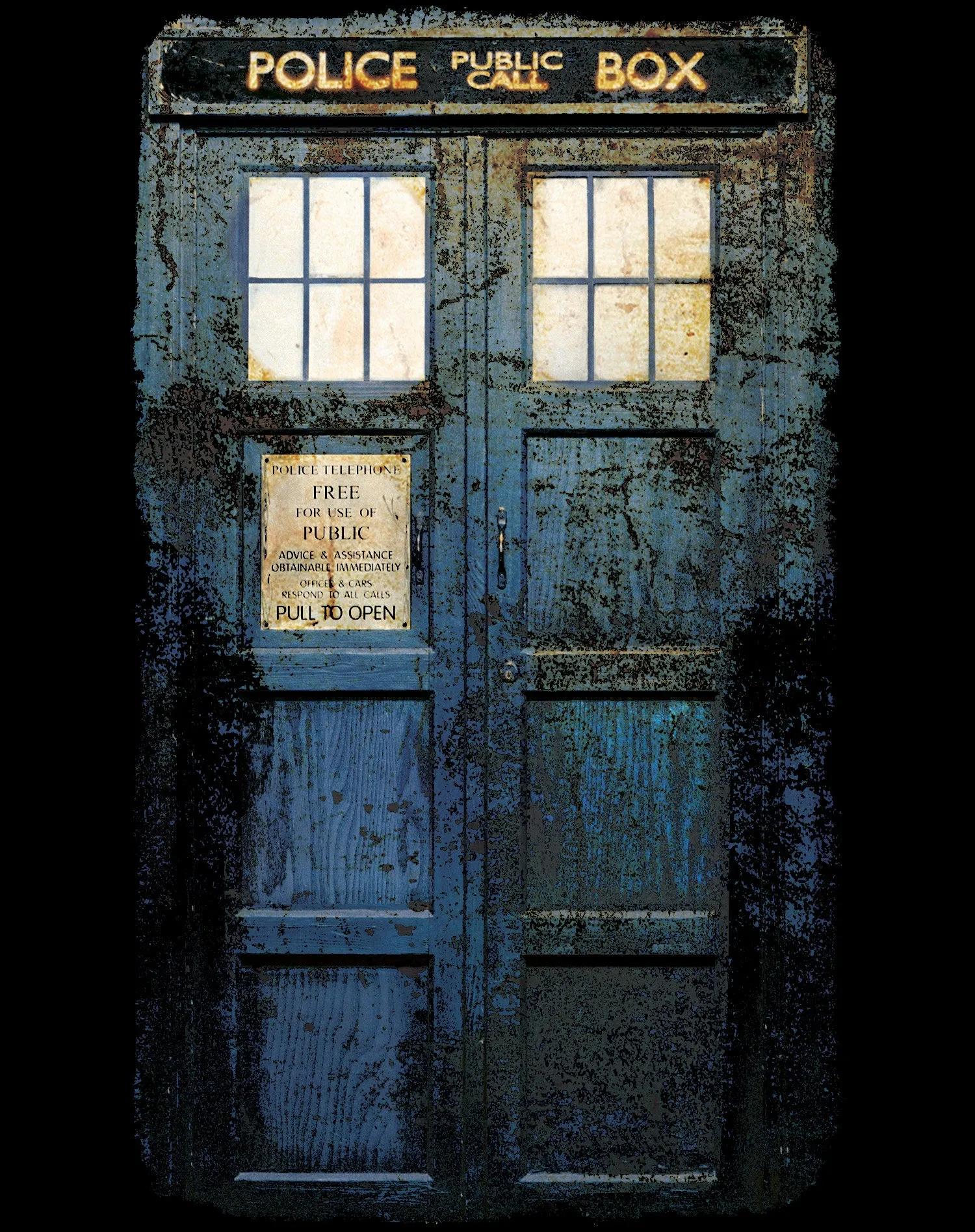 Doctor Who Cosplay Tardis Distressed Official Men's T-shirt