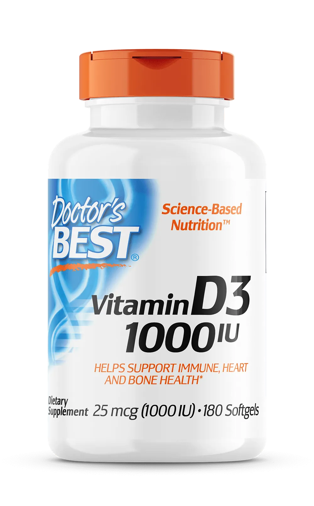 Doctor's Best Vitamin D3 100IU 180 Softgel capsules