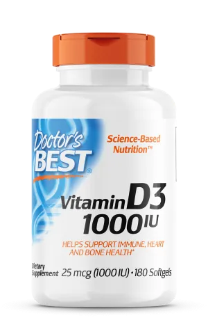 Doctor's Best Vitamin D3 100IU 180 Softgel capsules