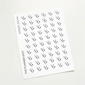 Doodle Planner Stickers - Doctor