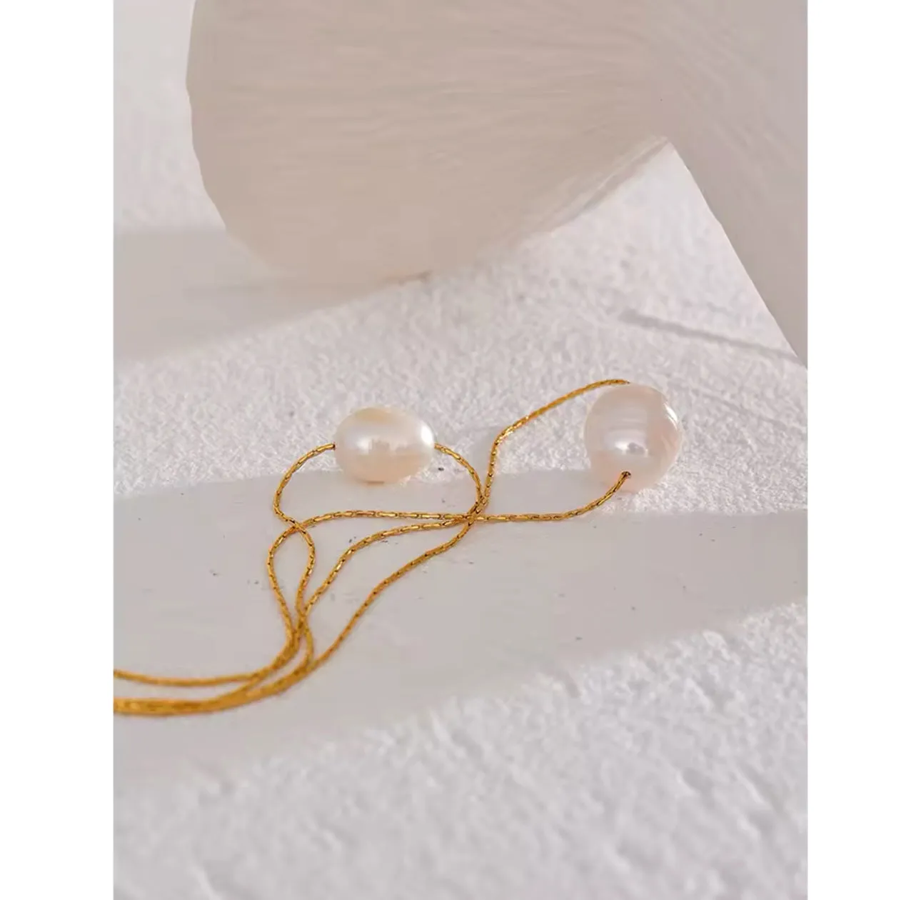 Double Chain Dainty Fresh Water Pearl Necklace | Erika Williner Designs