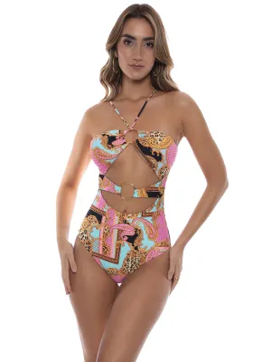Double Loop Bandeau One Piece