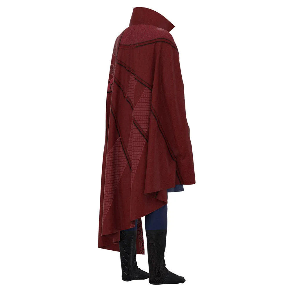 Dr Strange in the Multiverse of Madness Stephen Strange Cosplay Costume Kids Jumpsuit Cloak Outfits Halloween Carnival Suit