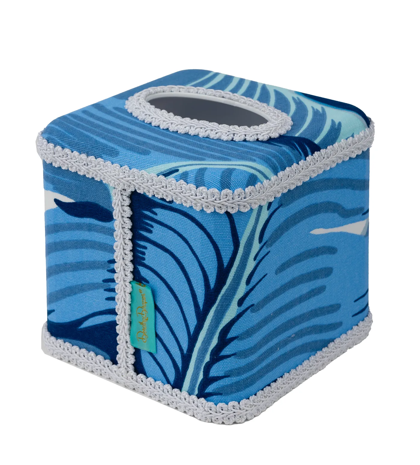 Draper Fabric Tissue Holder - Brazilliance Blue