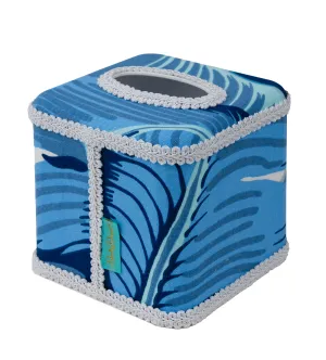 Draper Fabric Tissue Holder - Brazilliance Blue