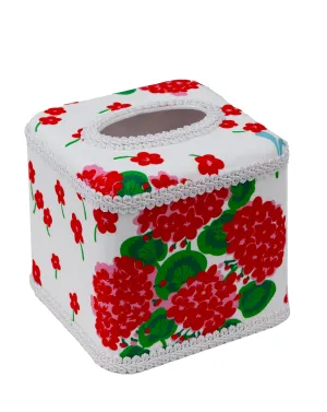 Draper Fabric Tissue Holder - Geranium Ribbon