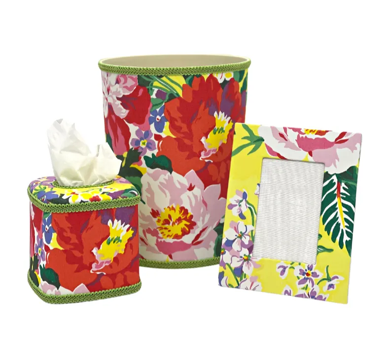 Draper Fabric Tissue Holder - Shannongrove Yellow