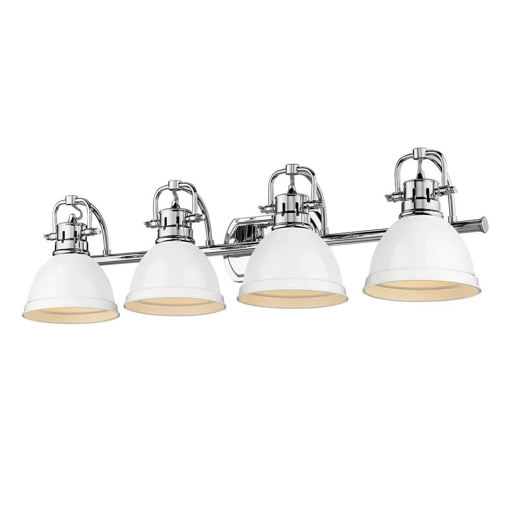 Duncan CH 4 Light Bath Vanity WHITE SHADE