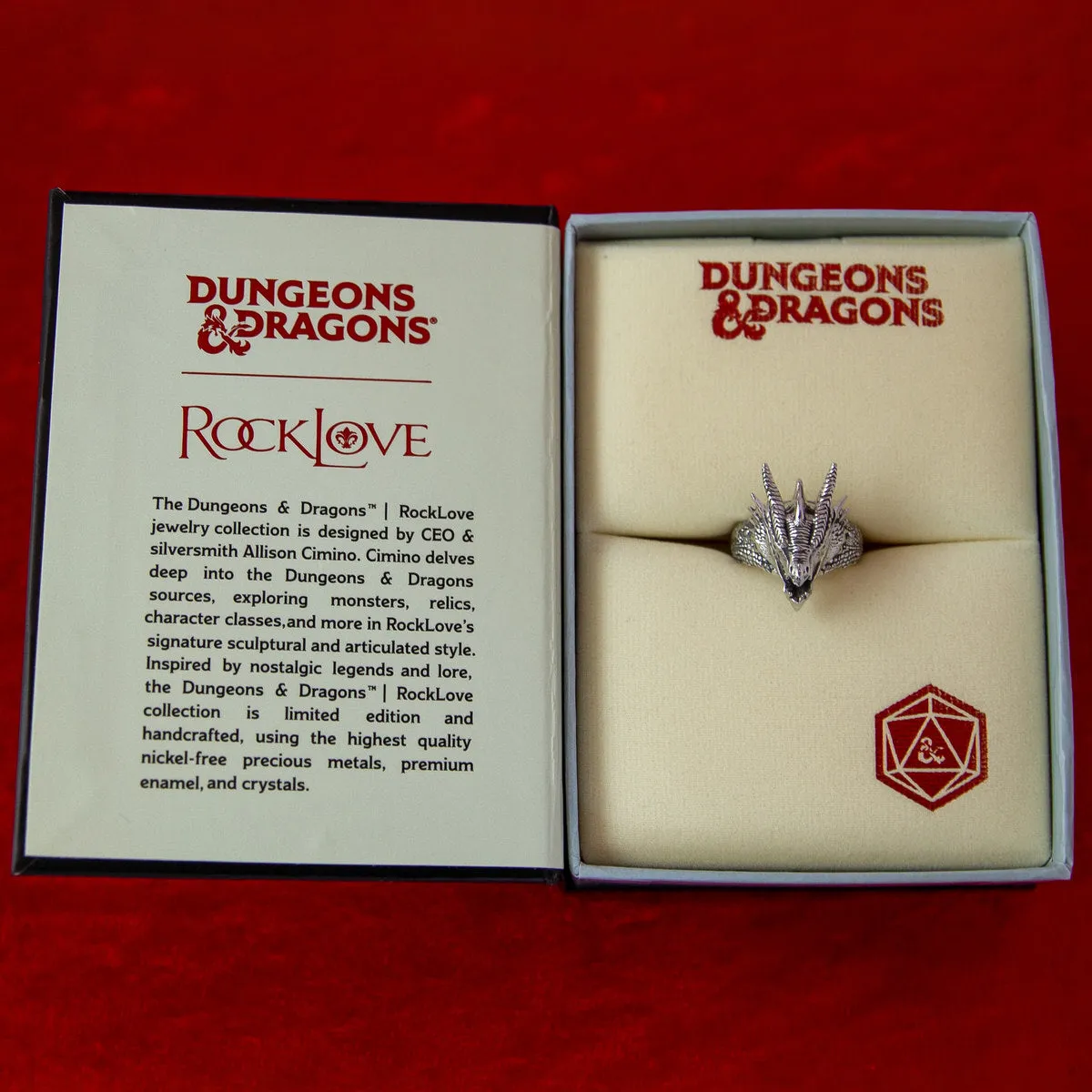 Dungeons and Dragons X RockLove Red Dragon Ring