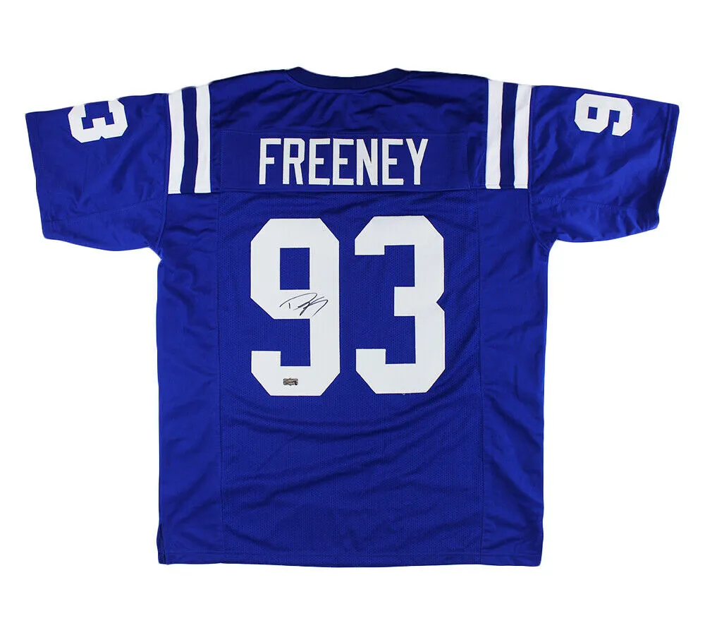 Dwight Freeney Signed Indianapolis Custom Blue Jersey