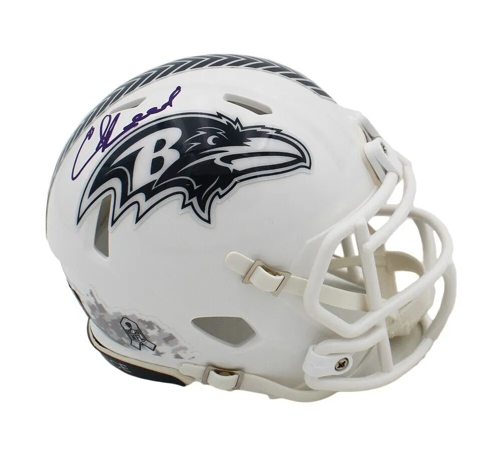 Ed Reed Signed Baltimore Ravens Speed Salute to Service 3 NFL Mini Helmet