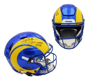 Eric Dickerson Signed Los Angeles Rams Speed Flex Authentic NFL Helmet   Inscr