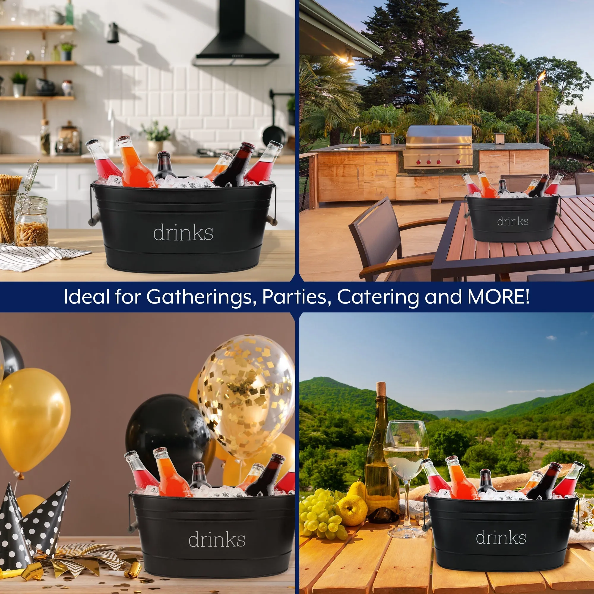 Farmhouse Enamelware Drinks Tub