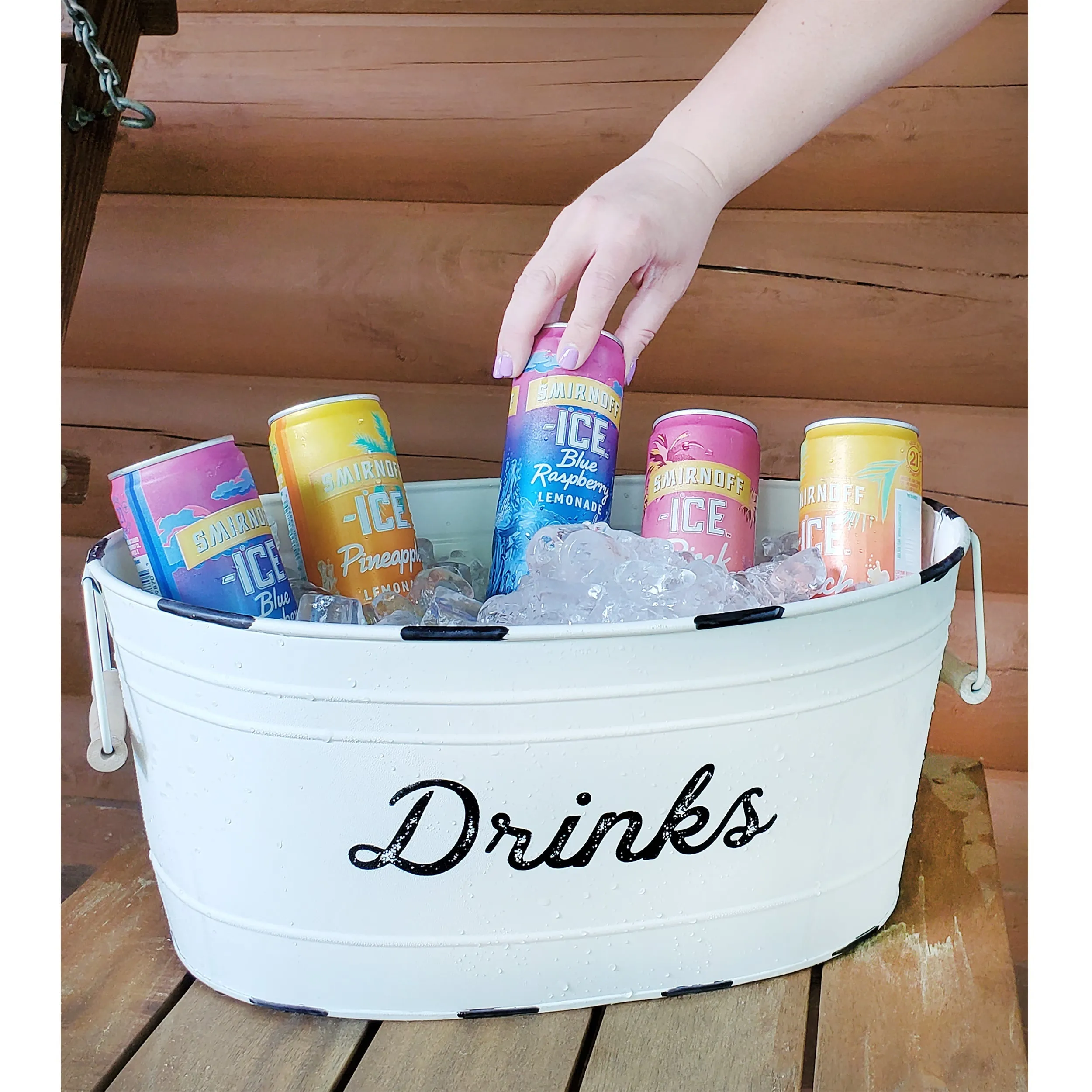 Farmhouse Enamelware Drinks Tub