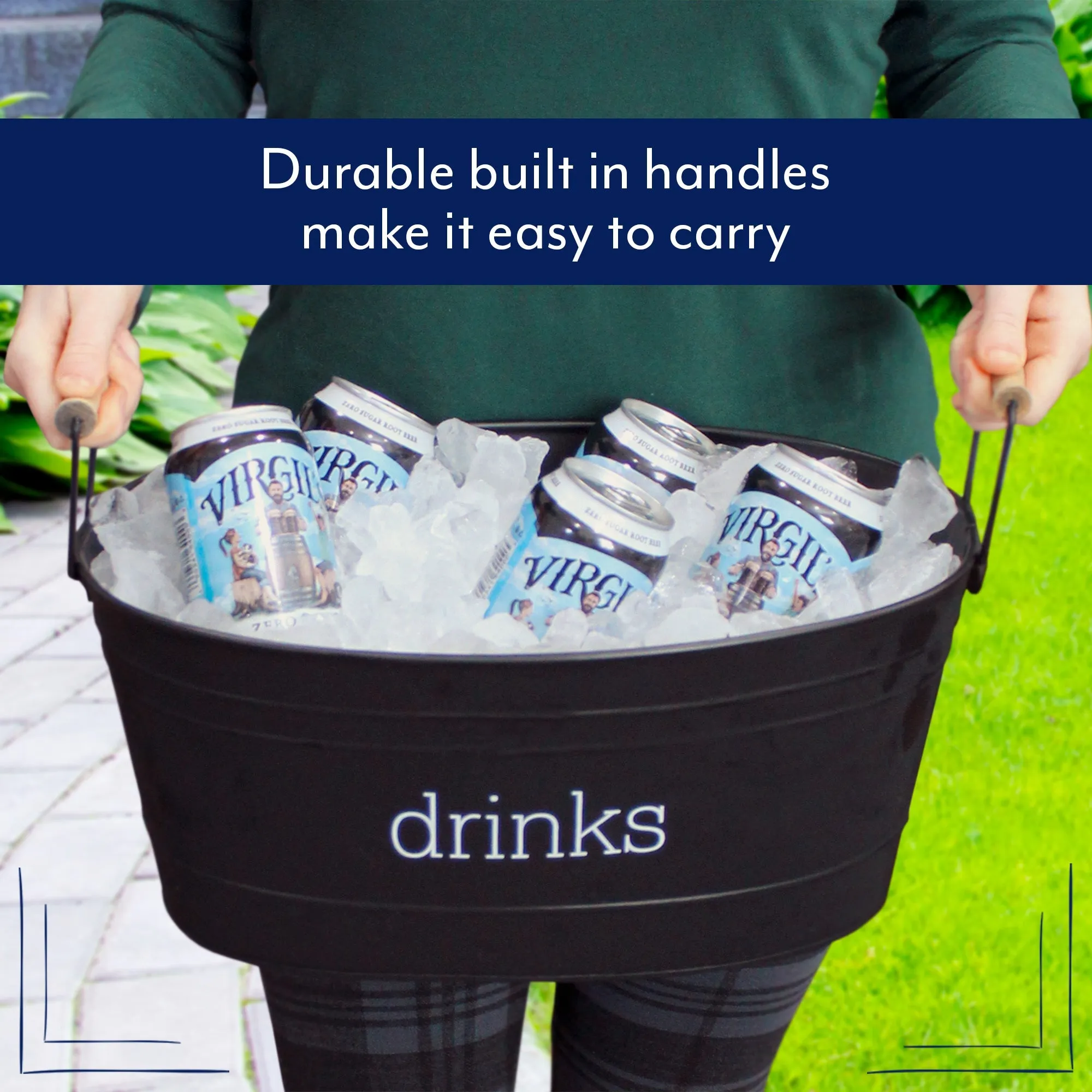 Farmhouse Enamelware Drinks Tub