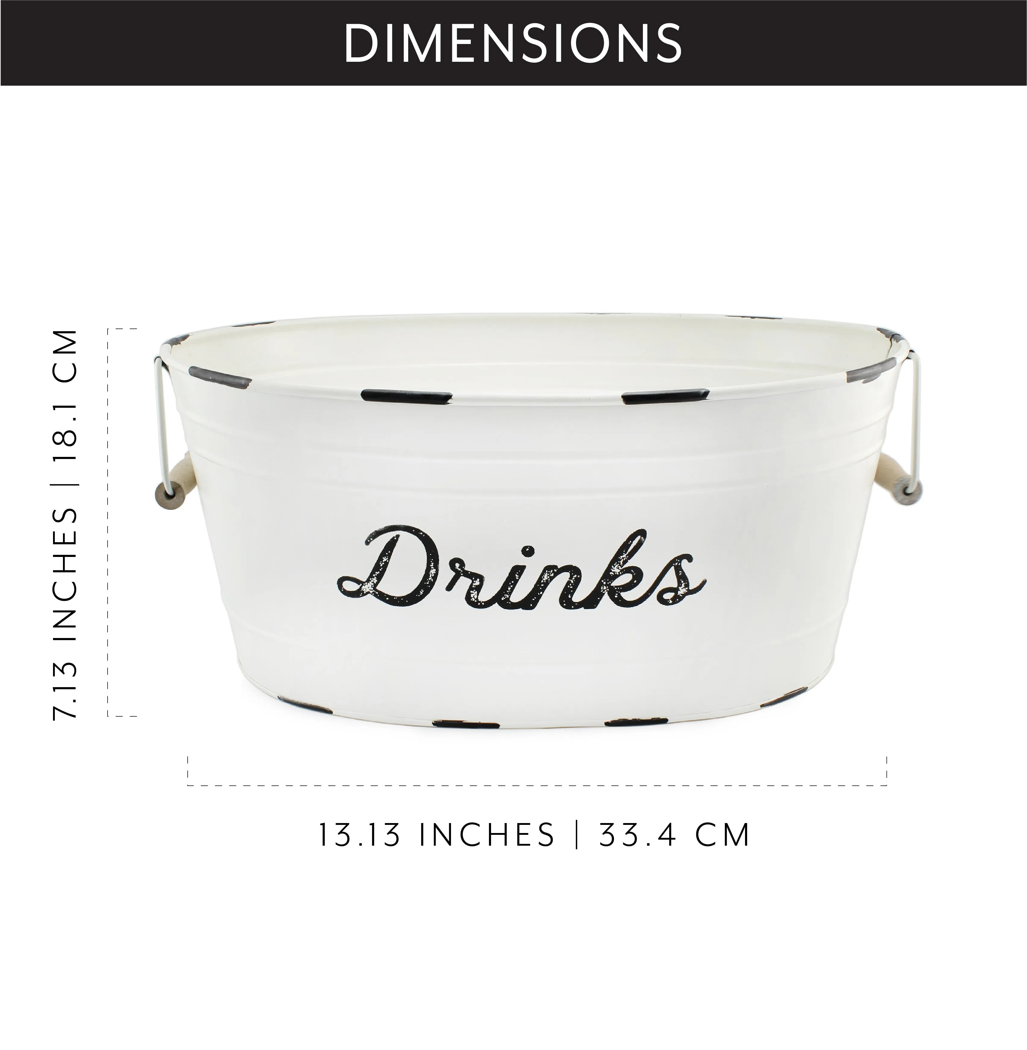 Farmhouse Enamelware Drinks Tub
