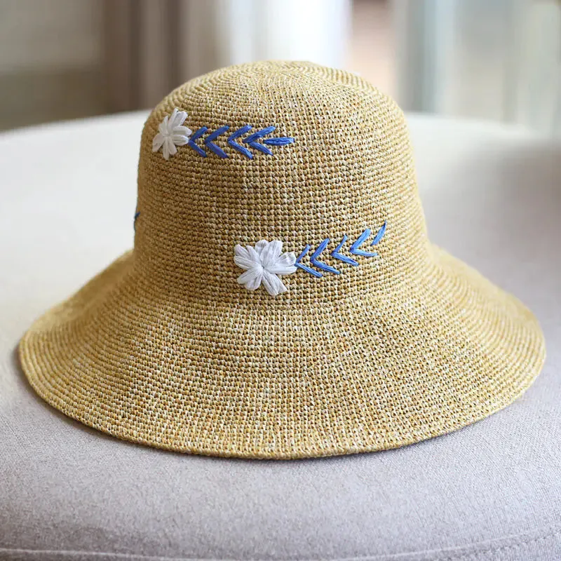 Fashionable Flower Print Travel Sunscreen Bowler Hat