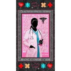 FEMALE DOCTOR-Hero Silhouette Panel-100% Cotton-1195DRF