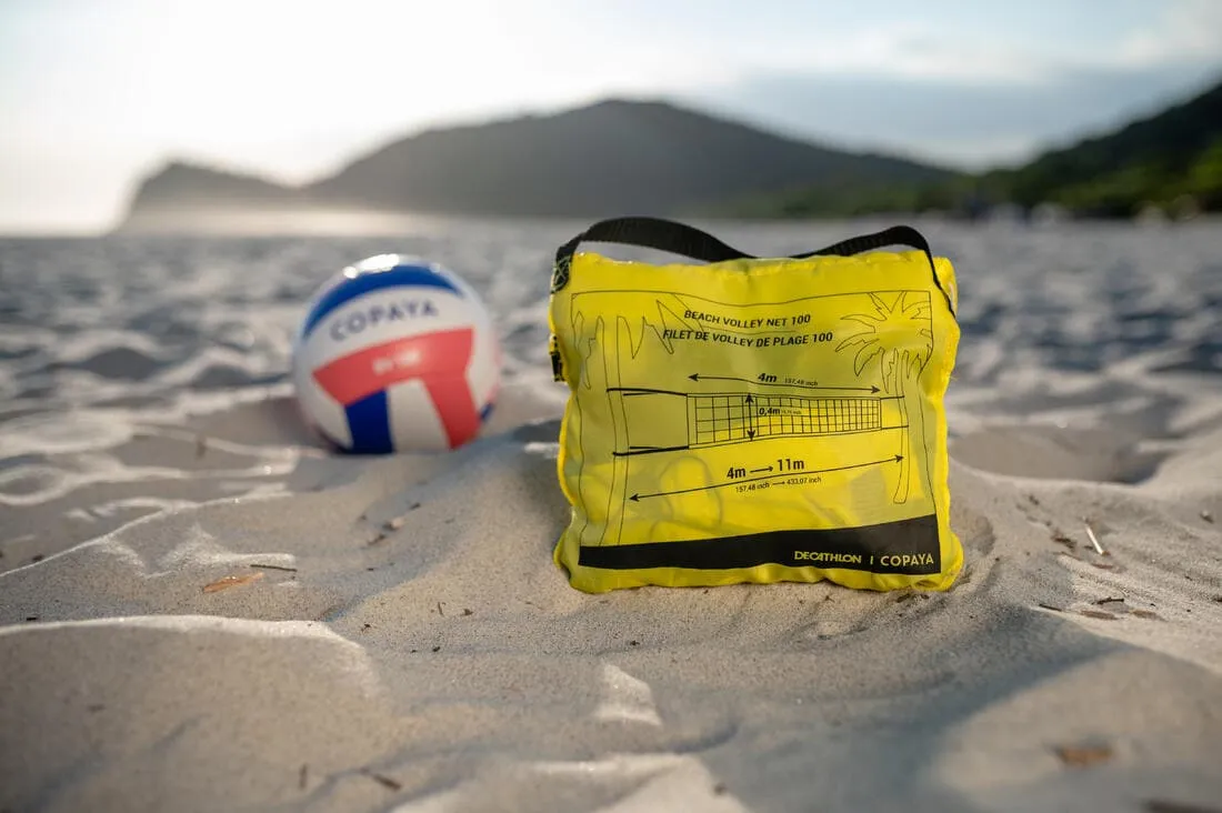 Filet de beach-volley BV100 jaune