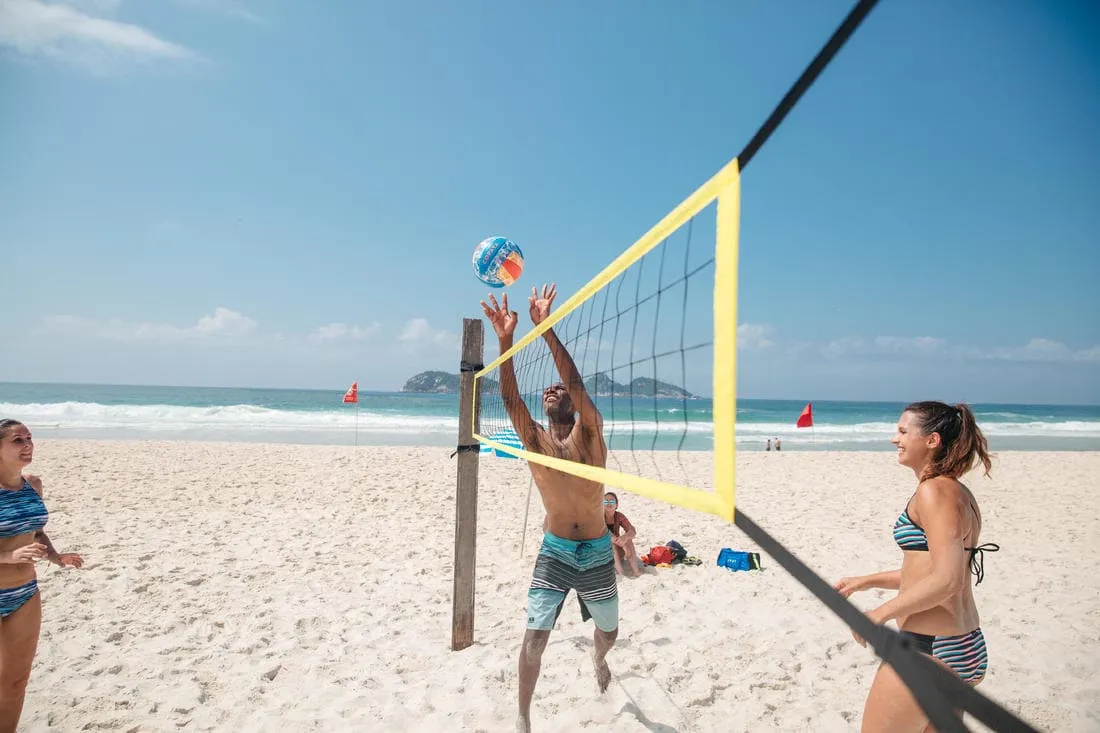 Filet de beach-volley BV100 jaune